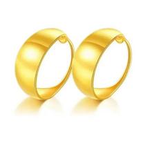 Moterų 18K aukso auskarai, elegantiški AU750 trimačiai meilės Fenixo auskarai, ir Light Yellow Gold Color geltona