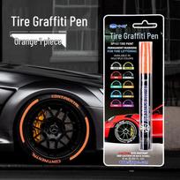Zhongbo Waterproof White Tire Touch-up Paint Pen - Durable, Fade-Resistant, Colorful Graffiti Tool oranžinė