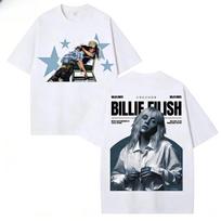 2026 Viengubas Billie Eilish WILDFOWER dainos spausdinimo medvilninis marškinėlis vasarai Unisex drabužiai Mados laisvalaikio marškinėlis Gerbėjų dovanos Ins Y2k S gray