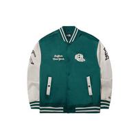 New Era SS24 Letter Pattern Embroidered Color Block Single-Breasted Baseball Jacket Unisex jackets 14187474 L white