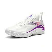 ANTA Shock Wave 8 Krepšinio Batai Vyriški Žemi Violetiniai Rožiniai 112631111-3 44 balta