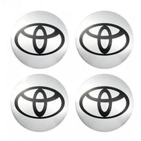 4Pcs 56mm Wheel Sticker For Toyota Hilux Aygo Yaris Ractis L8 Corolla Camry CHR Auris Emblem Badge 4Pcs DIY Auto Rim Hub Cap Decal white