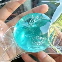 Apple Moldable Stress Ball Coconut Oil Squishy Transparent Apple Non-Bounce Squeeze Ball Asmr Sensory Toy Toy blue
