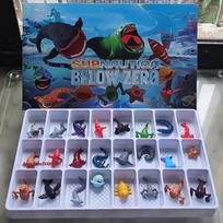 A 24Pcs/Set Deep Sea Monster Action Figures Toy Pvc Model Doll Sea Eater Deep Sea Creature Fans Collection Gifts