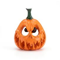 Halloween Resin Pumpkin Decoration 3D Ghost Skull Face Jack O Lantern Light Indoor Outdoor Jack-o'-lantern pumpkin orange