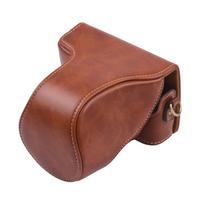 Vintage PU Leather Camera Case Protective Camera Bag with Strap Replacement for Canon EOS M100 ruda