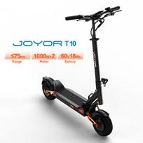 JOYOR T10 Folding Electric Scooter, Dual Motors, 10 inch Off-road Adults E-scooter with 60V 18Ah Battery, 75km Range