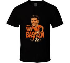 Marco Van Bastan Holland Soccer Team World Cup Retro Caricature Unisex T-shirt M orange