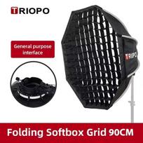 Triopo KX65 65cm/90cm Speedlite Octagon Umbrella Softbox + Honeycomb Grid Outdoor Flash  Soft Box for Godox V1 Speedlite Softbox