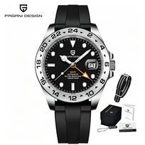PAGANI DESIGN Originalus GMT vyriškas automatinis mechaninis laikrodis 42MM Safyras Nerūdijantis plienas Atsparus vandeniui reloj hombre Perlas DG5833 black