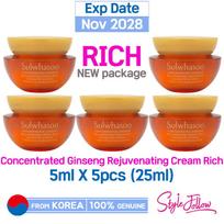 5 vnt/25 ml_[SULWHASOO] koncentruotas ženšenio jauninantis kremas RICH 5 ml (Pavyzdys) 5ml X 5pcs (25ml) ▶NEW orange