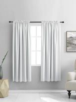 Užtamsinančios užuolaidos 100% užtemdančios užuolaidos svetainei, miegamajam 100x130cm&Hooks white