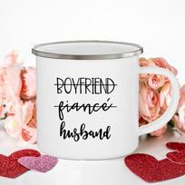 Mrs/mr Right Print Couple Mugs Creative Coffee Cup Drink Dessert Breakfast Milk Cups Enamel Mugs Handle Drinkware Valentine Gift 360ML white