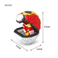 Micro Blocks Pokemon Pokeball Anime Action Figure Cartoon Toys Building Blocks Pikachu Pocket Monster Sets No box