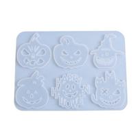 Halloween Pumpkin Pendant Silicone Mold Epoxy Resin Mold Resin Casting Pendant Mold Suitable for Diy Resin Crafts 1 white