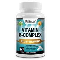 Balincer Vitaminų B kompleksas, 60/120 vegetariškų kapsulių 120 capsules gray