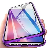 360° magnetinis apsauginis dėklas, skirtas Samsung Galaxy A55 A52S A56 A53 A54 5G, dvipusis grūdintas stiklas, smūgiams atsparūs telefono dėklai For Galaxy A56&Front and rear glass violetinė