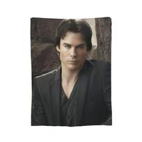 Vampyrų Dienoraščiai Damonas Salvatore TV Serialo Antklodės Vilnos Dekoras Minkšta Antklodė Namų Sofai Pliušinė Plona Antklodė 130x150cm