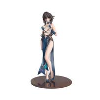 Anime Girl Figure Nangong Cherry Cheongsam Style, Chinese Style Desktop Chassis Ornament, Ruan Meijing Beautiful Girl Scale Ratio Model gray
