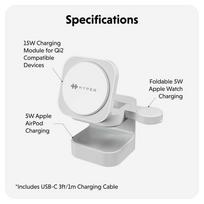 Hyper Juice Qi2 3-in-1 Magnetic Charging Stand