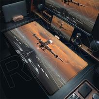 Aviation Aircraft Mouse Pad Large Computer Office Game Table Mat XXL Rubber Antislip Keyboard Mousepad Cool Airplane Desk Pads 300x800x2MM brown