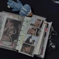 Document Bag Hand Ledger Student Multi-Function Hand Ledger Material Storage Ins Portable Loose-Leaf Book gray