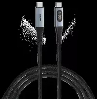 Verbatim Sync AND Charge data transfer and charging cable | USB-C to USB-C | 100W | with LED display | 1.2m