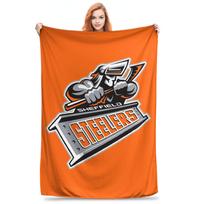 Sheffield Steelers pledas Minkštas šiltas flanelinis pledas Antklodė lovai Svetainei Iškylai Kelionei Namams Sofai Size: 75*100cm, Weight: 320 GSM