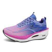Plus Size Carbon Plate Marathon Running Shoes Breathable Fitness Sports Sneakers 46 violetinė