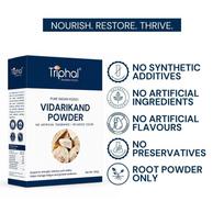 TRIPHAL Vidarikand Churna 200g | Pure, Natural, and Organic Pueraria Tuberosa Powder | Bidarikand Safed Churan | Non GMO | Preservative Free