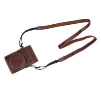 Retro Camera Case Bag PU Leather Cover with Shoulder Strap for   GRCelsiusGR2CelsiusGR3 Camera brown