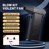 800000RPM Powerful Violent Fan New X9 Air Blower Vacuum Dust Cleaner Type-C Charging Strong Winds Brushless Turbo Blower Dryer gray