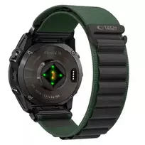 Tech-Protect NYLON PRO GARMIN FENIX 5X / 5X PLUS / 6X / 6X PRO / 7X / 8 / 8 PRO / 9 / 9 PRO (51 MM) GREEN/BLACK