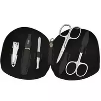 DuKaS PL112 Solingen - Black men's genuine leather manicure set