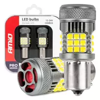 Amio LED BULBS CANBUS PRO series 1156 BA15S P21W R10W R5W 36x3030 SMD FAN White 12V/24V -03722