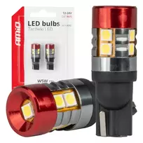 Amio LED bulbs CANBUS T10 W5W 9 SMD 3030 White 12V 24V -04242