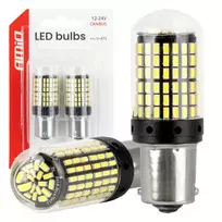 Amio CANBUS LED bulbs 1156 BA15S P21W R10W R5W 4SMD 1860 White 12V 24V -04252