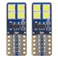 Amio LED CANBUS 8SMD 2835 T10e (W5W) White 12V/24V