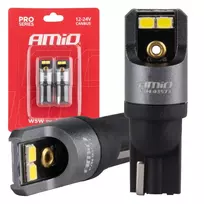 Amio LED CANBUS PRO series T10 W5W 4x2016 SMD White 12/24V -03577