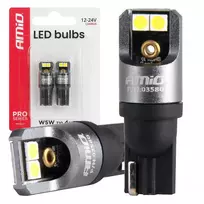 Amio LED PRO series T10 W5W 4x3030 SMD White 12/24V FULL CANBUS -03580