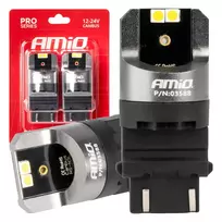 Amio LED CANBUS PRO series 3157 P27/7W 4x3030 SMD White 12/24V -03588
