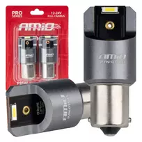 Amio LED CANBUS PRO series BA15S P21W 2x1860SMD White 12/24V FULL CANBUS AMIO-03593