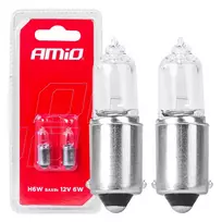 Amio Halogen bulbs H6W 12V 6W BAX9S white 2pcs blister