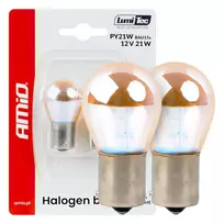 Amio Halogen bulbs PY21W 12V21W BAU15S LumiTec AMBER CHROME 2 pcs. -04627