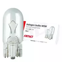 Amio Halogen bulbs W5W T10 5W W2.1x9.5d 12V 10pcs