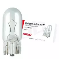Amio Halogen bulbs W5W T10 5W W2.1x9.5d 24V 10pcs
