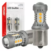 Amio LED bulbs STANDARD BAU15S PY21W 2x1860SMD 3030 15SMD Orange 12/24V -05002