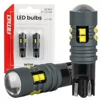 Amio LED bulbs STANDARD T10 2525 10SMD White 12/24V -04993