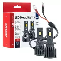 Amio LED Headlights Series F25 SILVER FULL CANBUS H3 52W 12V 24V -04702