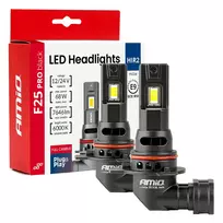 Amio LED Headlights Series F25 PRO BLACK FULL CANBUS HIR2 68W 12V 24V -04724